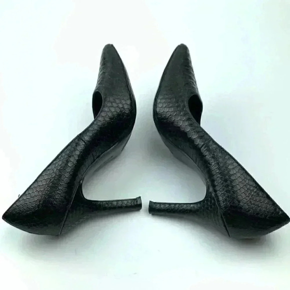 Liz Claiborne flex heels sz 5.5 black faux leather - Picture 6 of 12